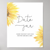 Ideeën voor zonnebloem date night. Date jar bruids Poster (Voorkant)