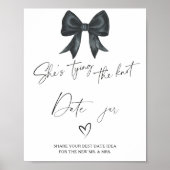 ideeën voor zwarte strik bruidsdouche date night poster (Voorkant)