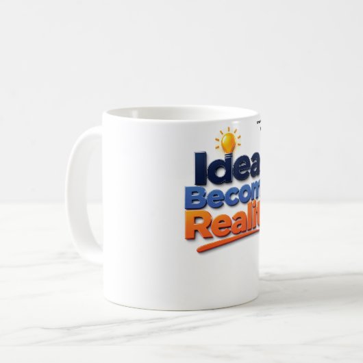 Ideeën worden realiteit koffiemok (Voorkant links)