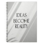 Ideeën Wordt Reality Journal – Eenvoudige Inspirat Notitieboek (Voorkant)