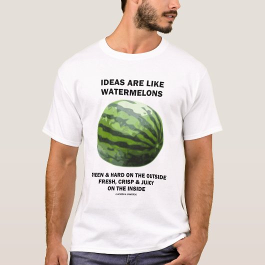 Ideeën zijn als watermeloenen (fruitluik) t-shirt (Voorkant)