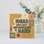 Ideeën zijn gemakkelijk. Implementatie is moeilijk Kaart (Staand voorkant)