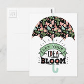 Ideeënbloei-paraplu Briefkaart (Voorkant / Achterkant)