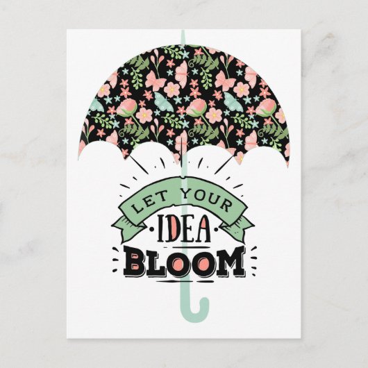 Ideeënbloei-paraplu Briefkaart (Voorkant)