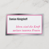 Ideegever Visitekaart Visitekaartje (Achterkant)