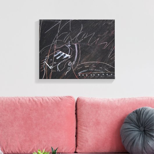 Idees Blanches et Tableaux Noirs 3 detail Canvas (Insitu (Woonkamer))