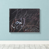 Idees Blanches et Tableaux Noirs 3 detail Canvas Afdruk (Insitu (Houten vloer))