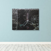 Idees Blanches & Tableaux Noirs 1 in4pieces Canvas Afdruk (Insitu (Houten vloer))