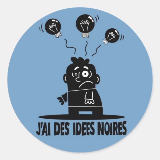 IdeesNoires Ronde Sticker (Voorkant)