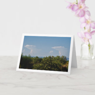 Identiek dubbel wolkenlandschap kaart