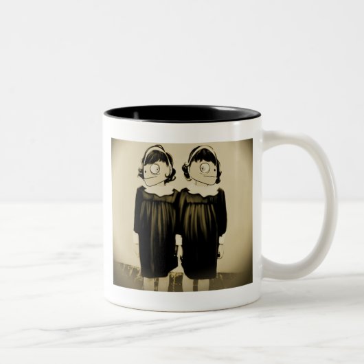 IDENTIEKE KLON TWEEKLEURIGE KOFFIEMOK (Rechts)