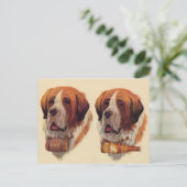 identieke tweeling St. Bernard-honden Briefkaart (Staand voorkant)