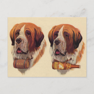 identieke tweeling St. Bernard-honden Briefkaart