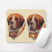 identieke tweelinghonden St. Bernards Muismat (Met muis)
