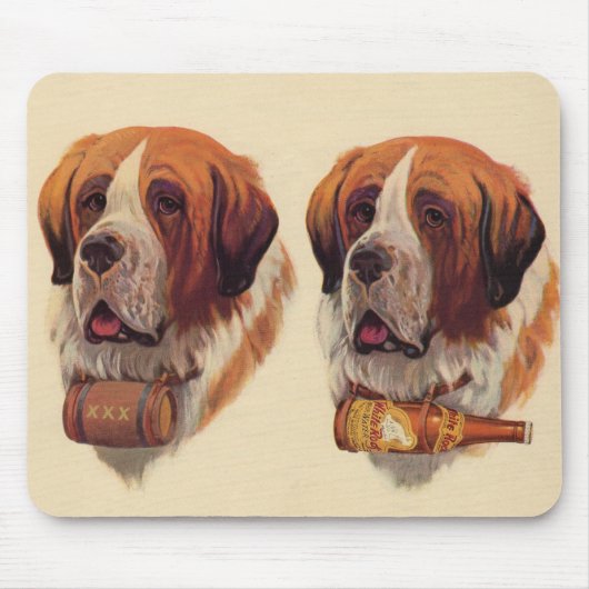 identieke tweelinghonden St. Bernards Muismat (Voorkant)
