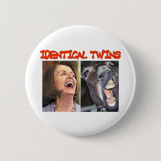 IDENTIEKE TWINS RONDE BUTTON 5,7 CM (Voorkant)