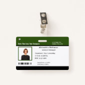 Identificatie bedrijfs werknemers badge (Voorkant met clip)