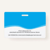 Identificatie foto-ID essentiële gezondheidswerker Badge (Achterkant)