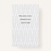 Identificatie-ID witte en grijze foto Badge (Achterkant)