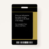 Identificatie Kaart van medisch personeel Badge (Achterkant)