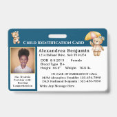 Identificatie-Kaart voor Child Photo Emergency ID Badge (Front)