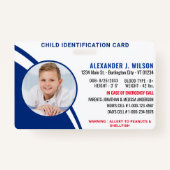 Identificatie kind Aangepaste foto Noodsituatie-ID Badge (Voorkant)