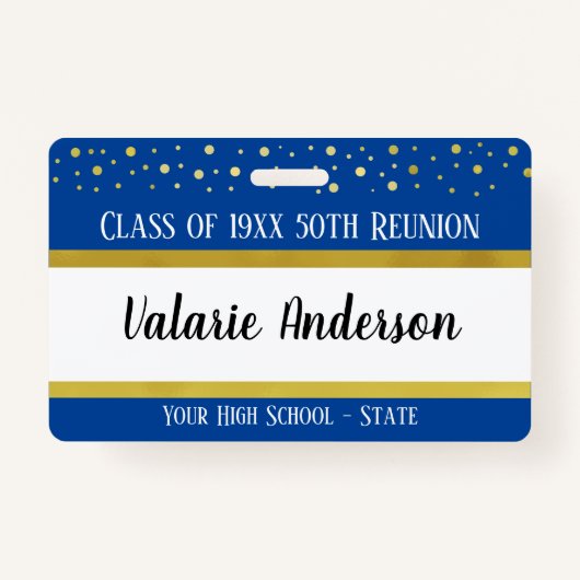 Identificatie klassenreünie-herinnering badge (Voorkant)