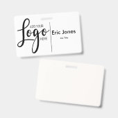 Identificatie van aangepaste bedrijfsidentificatie badge (Voor- en achterkant)