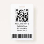 Identificatie van de hulpverlener Fotonaambalk Cod Badge (Achterkant)