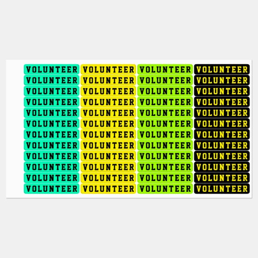 Identificatie van gebeurtenisvrijwilligers labels (Vel)