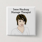 Identificatie van gepersonaliseerde massagetherapi vierkante button 5,1 cm (Voorkant)