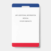 Identificatie van het kind Gepersonaliseerde moder Badge (Achterkant)