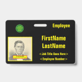 Identificatie van het personeel dat de ogen vangt badge (Achterkant)