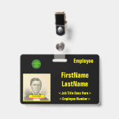 Identificatie van het personeel dat de ogen vangt badge (Voorzijde met clip)