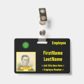Identificatie van het personeel dat de ogen vangt badge (Achterkant met clip)
