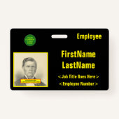 Identificatie van het personeel dat de ogen vangt badge (Achterkant)