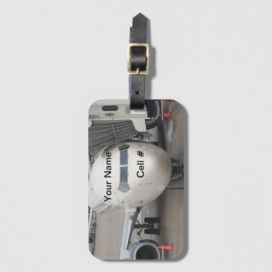 Identificatie van het vliegtuig bagagelabel (Voorkant (verticaal))