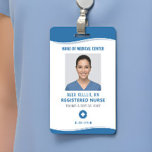 Identificatiebadge met foto voor verpleegkundigen 
