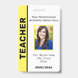 Identificatiebadge voor thuisonderwijzer badge