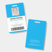 Identificatiecode essentiële werknemers streepjesc badge (Front & Back)