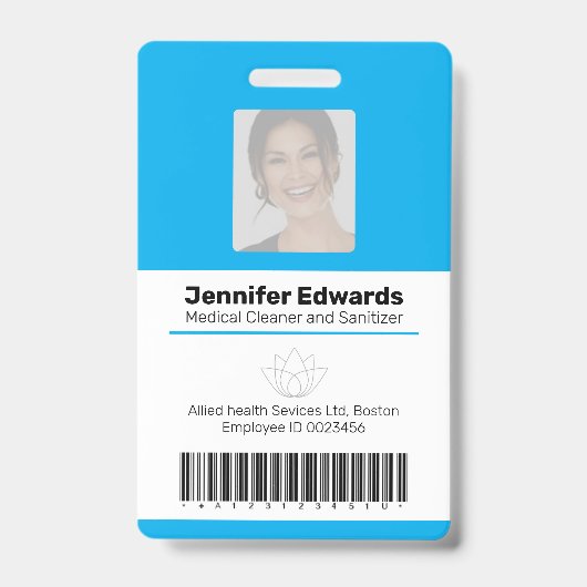 Identificatiecode essentiële werknemers streepjesc badge (Front)