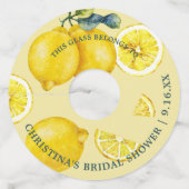Identificatiecode Lemon Vrijgezellenfeest Wijnglaslabel (Voorkant)