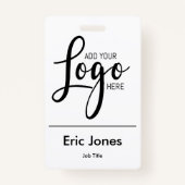 Identificatiecode LOGO werknemer op maat Badge (Voorkant)