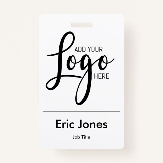 Identificatiecode LOGO werknemer op maat Badge (Voorkant)