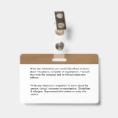 Identificatiecode van werknemer Kaart Aangepast Badge (Achterkant met clip)