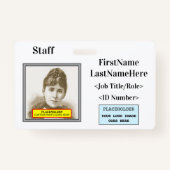 Identificatiedeschema voor het laserpersoneel badge (Achterkant)