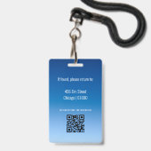 Identificatiekaart badge voor docenten (Achterkant met lanyard)