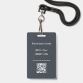 Identificatiekaart Badge voor Docenten (Achterkant met lanyard)