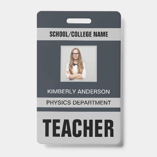 Identificatiekaart Badge voor Docenten (Voorzijde)