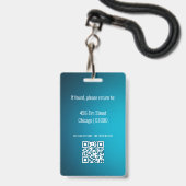 Identificatiekaart Badge voor Docenten (Achterkant met lanyard)